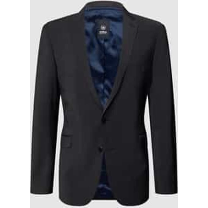 Slim fit 2-knoops colbert met wol 'Flex Cross'
