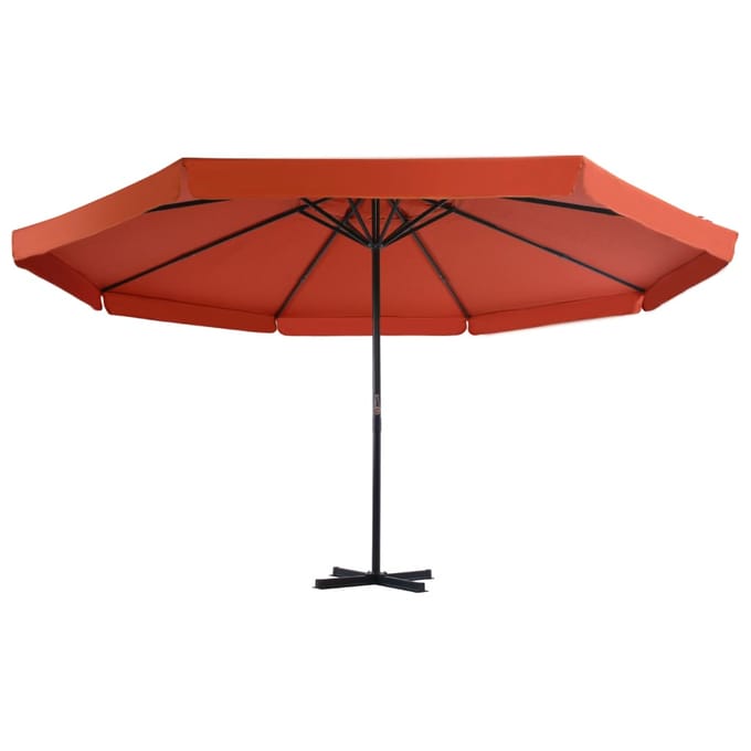 vidaXL - Parasol - met - draagbare - voet - terracottakleurig