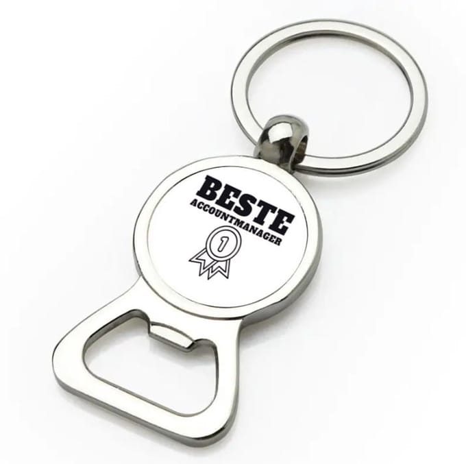 Akyol - beste accountmanager flesopener - Beste accountmanager - collega - welkom - afscheid - 9 bij 3 cm