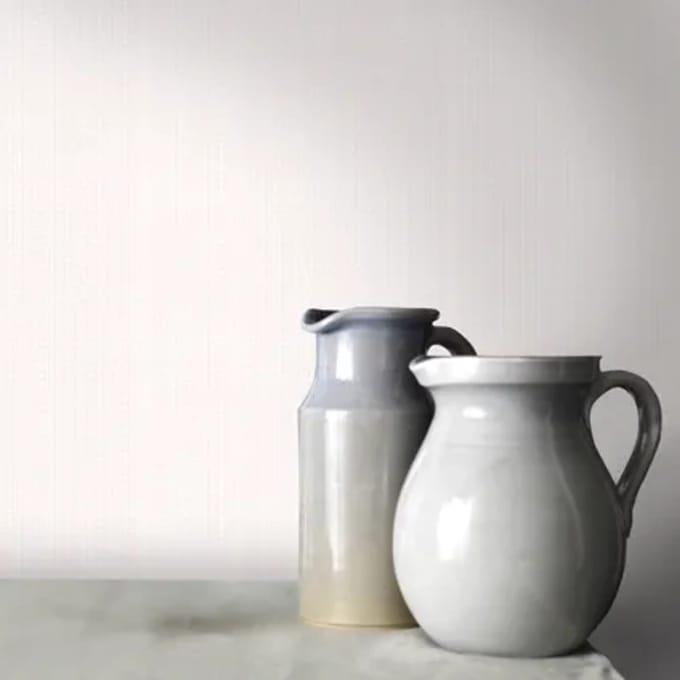 Sencys Vinylbehang Overschilderbaar Weefsel Fijn - Wit - 10,00m X 52cm