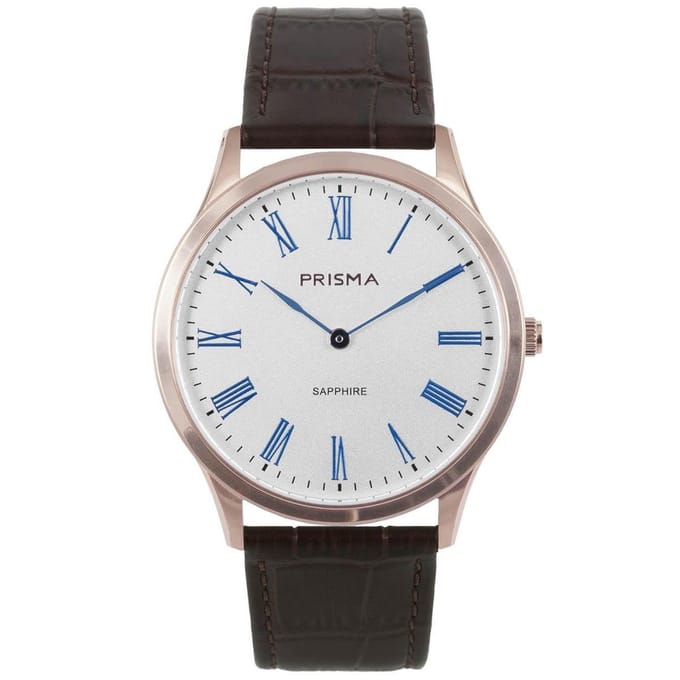 Prisma Herenhorloge P.1888 Lederen band Rose goud