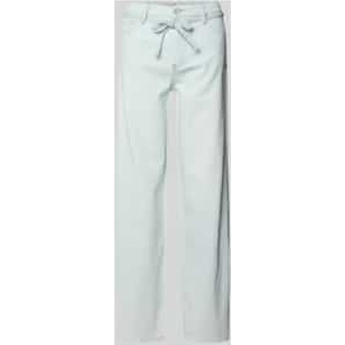 wide leg jeans met strikceintuur