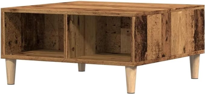 vidaXL Coffee table 60x60x30 cm wood carved wood coloured, side table, living room table, center table, sofa table, accent table, side table