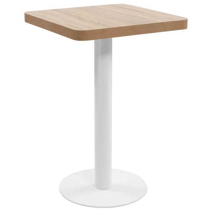 vidaXL - Bistrotafel - 50x50 - cm - MDF - lichtbruin