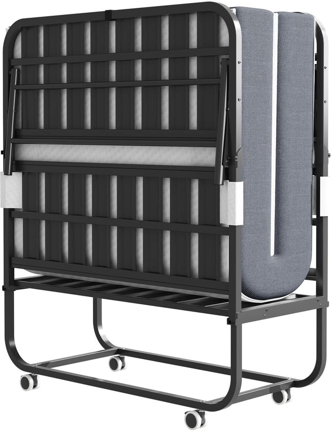 HOMCOM – Opvouwbaar – Logeerbed – 190x97 cm – extra lang, 204 kg, geheugenschuim-Draagbaar