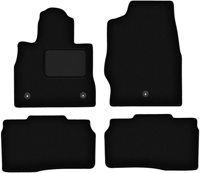 Zwarte veloursmatten voor: Ford Explorer MK6 ST-Line pick-up (2019-)