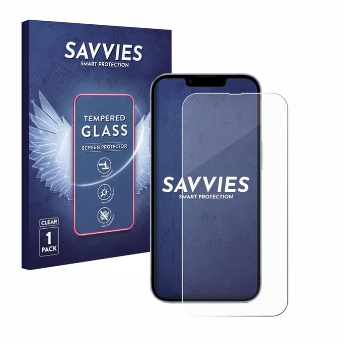 Savvies - Glas Screenprotector voor Apple iPhone 14 - Gehard Beschermglas 9H
