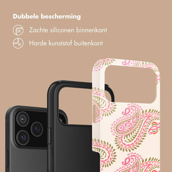 Selencia Hoesje - Geschikt voor Apple iPhone 18 Pro Max / 17 Pro Max - Backcover - Paisley Blush