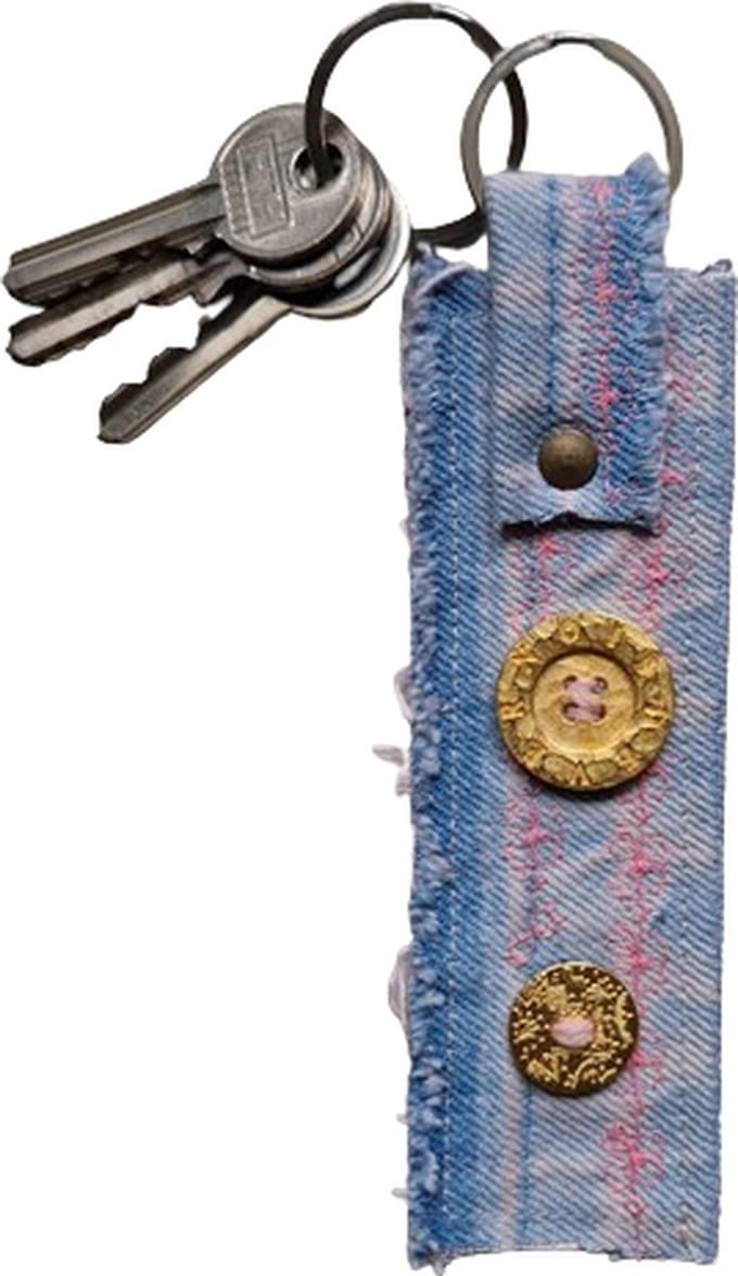 Toetie & Zo - Sleutelhanger - Jeans - Denim