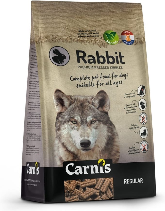 Carnis Droog Konijn Regular 12,5Kg + Gratis Schuurman 100% Konijn Snack