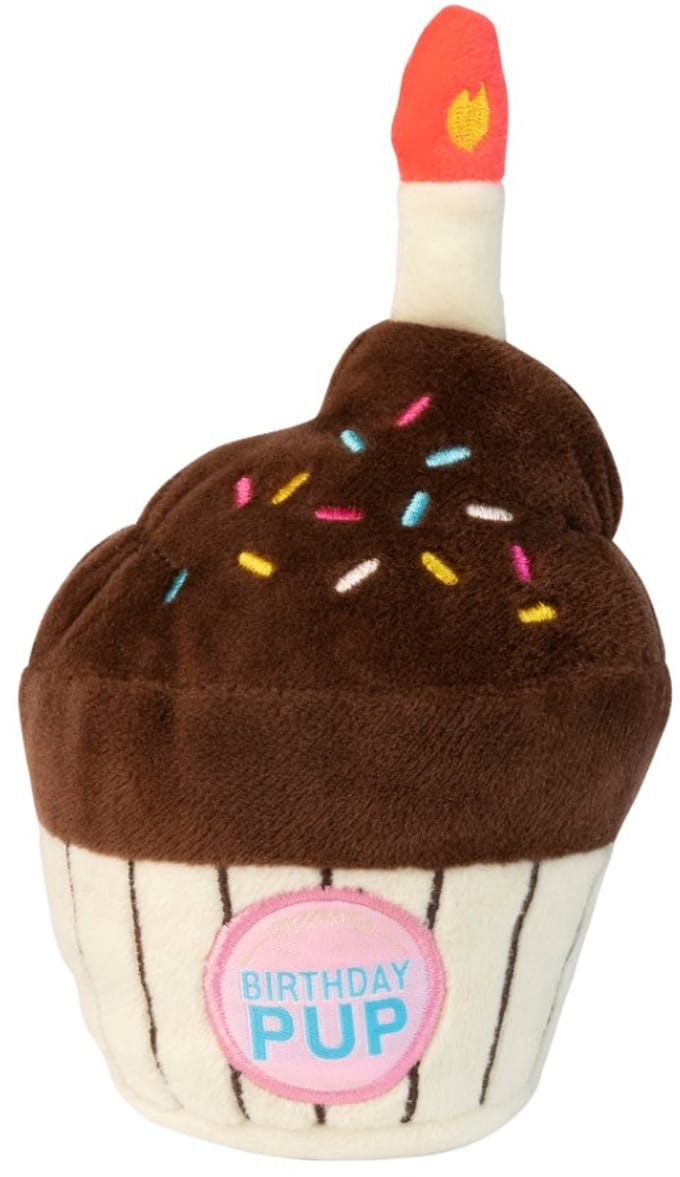 Fuzzyard - Birthday Cupcake - Hondenknuffel - Wit - Bruin