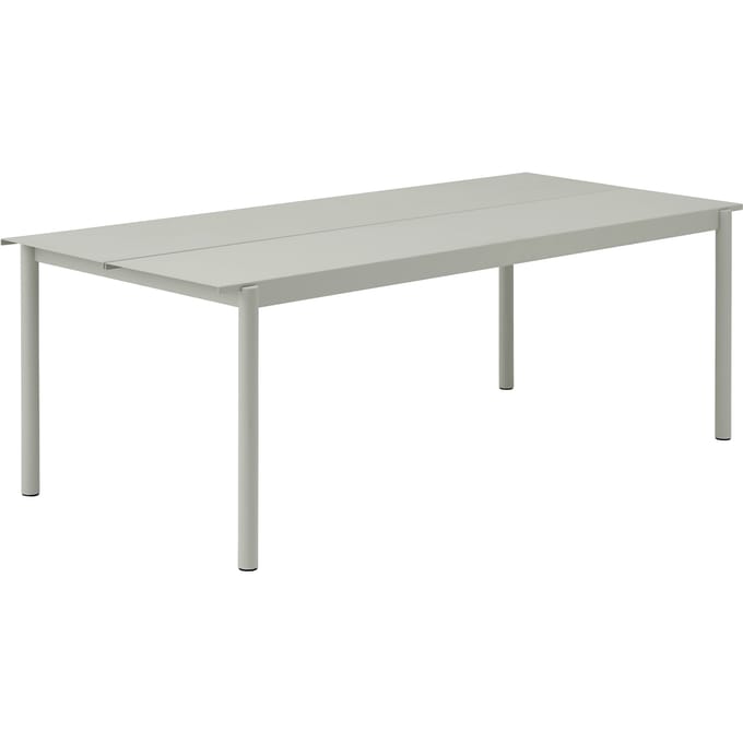 Muuto Linear Steel Tafel - 220 x 90 cm - grijs