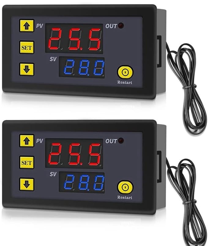 Dailygoody - Digitale Temperatuurcontroller - Thermostaat 20A DC 12V - NTC Sensor - Betrouwbaar - Precisie - Instelbare temperatuur - Voor verwarmings