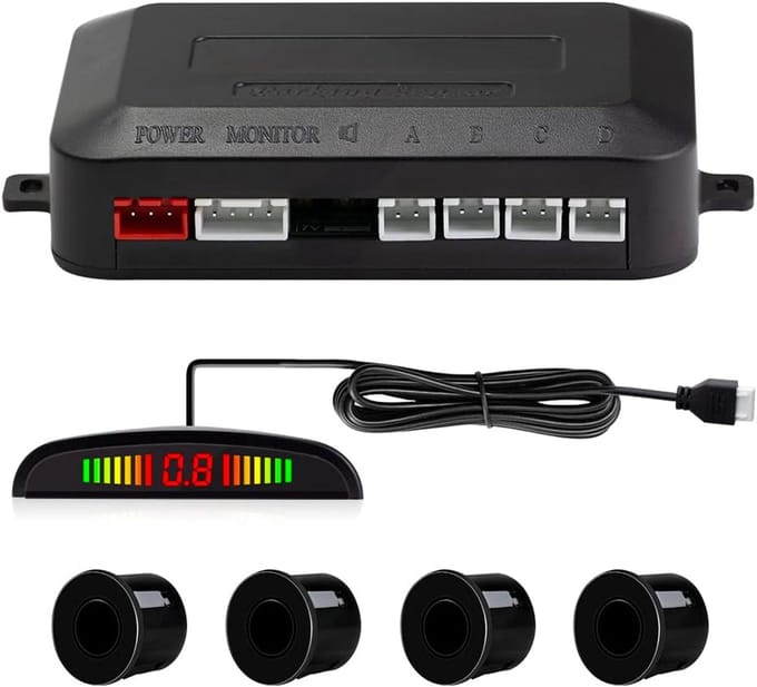 Universele Parkeersensoren Set met 8 Sensoren (4 Voor & 4 Achter) en LED Display