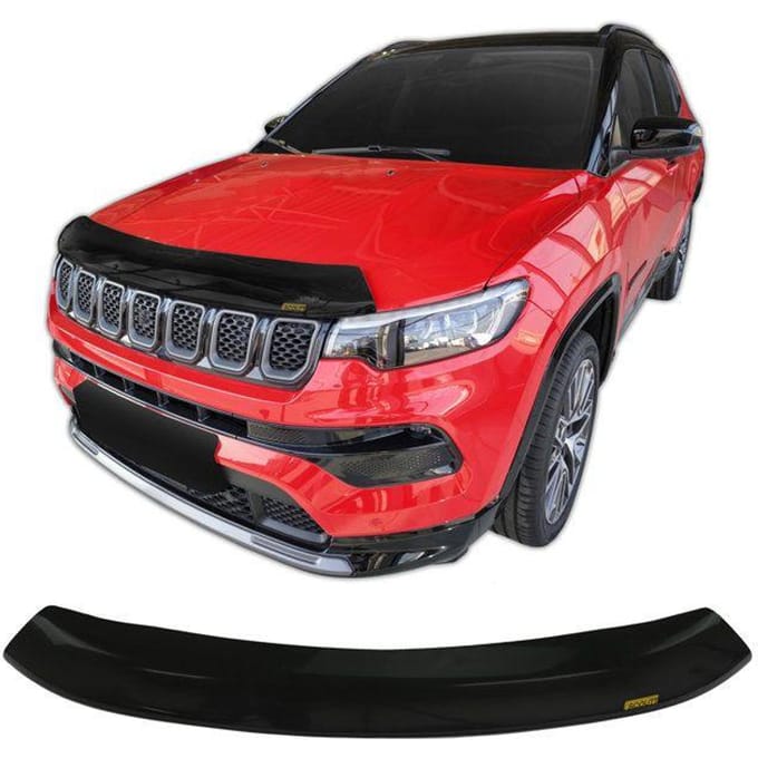 SCOUTT | Bra Capot Déflecteur Protection Pour Jeep Compass 2018-2025, Aérodynamique, Assemblage Facile, Aucun perçage requis