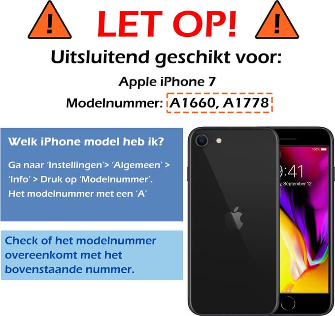 Screenprotector - Geschikt voor Apple iPhone 7 - Full Cover - Gehard Glas - Beschermglas - Tempered Glass - Screen Protector