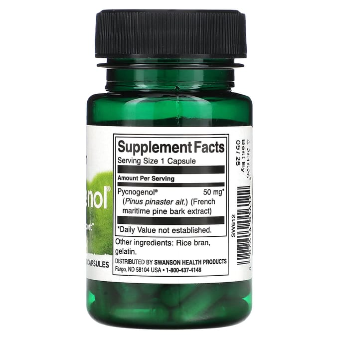 Pycnogenol, 50 mg, 50 capsules