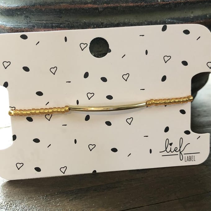 Armbandje Beads Gold Tube