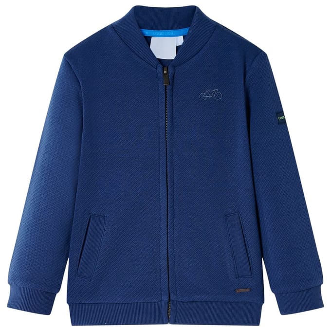 vidaXL Kindervest met rits 92 marineblauw