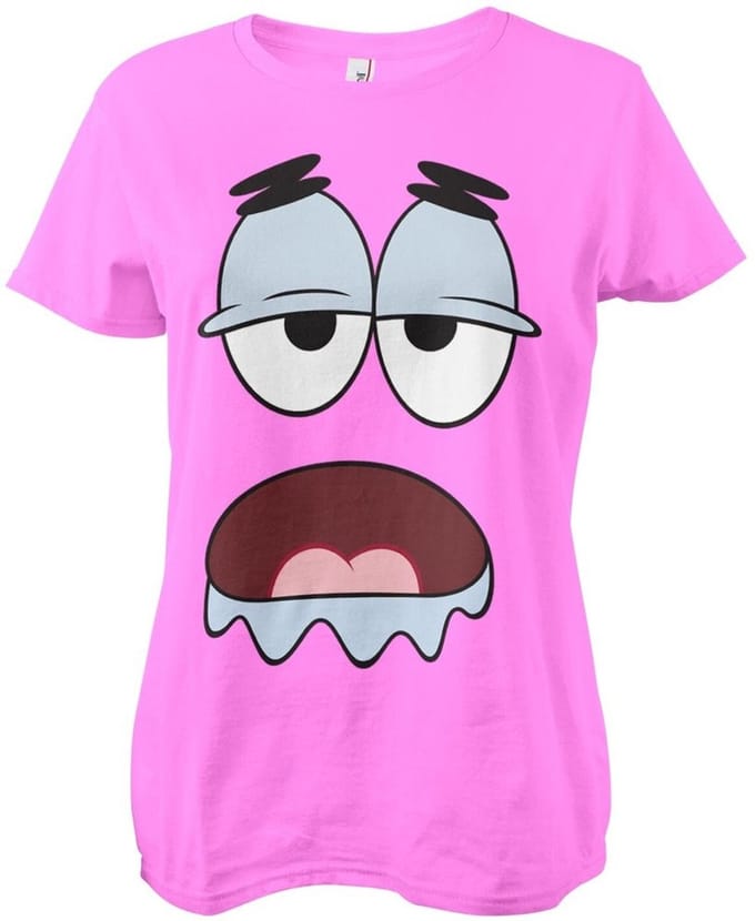 Spongebob Patrick Big Face Girly T-shirt voor dames, roze