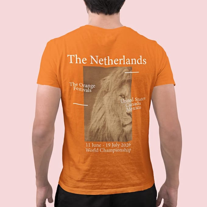 Oranje T-shirt WK Leeuw L