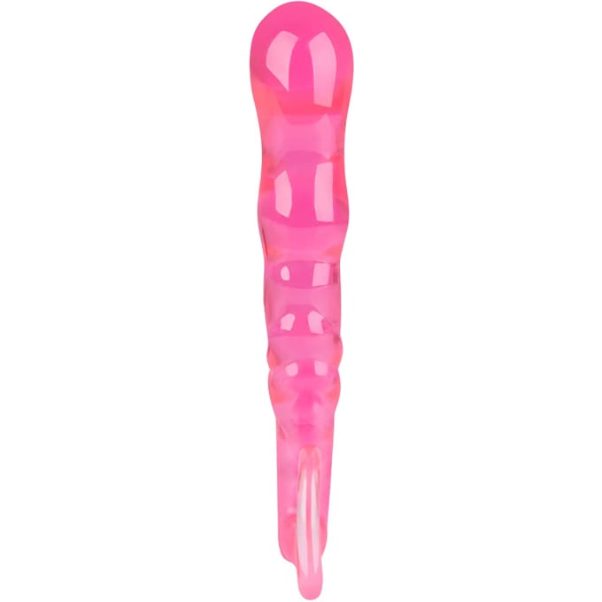 Smalle anaaldildo met golvende structuur, 12 cm