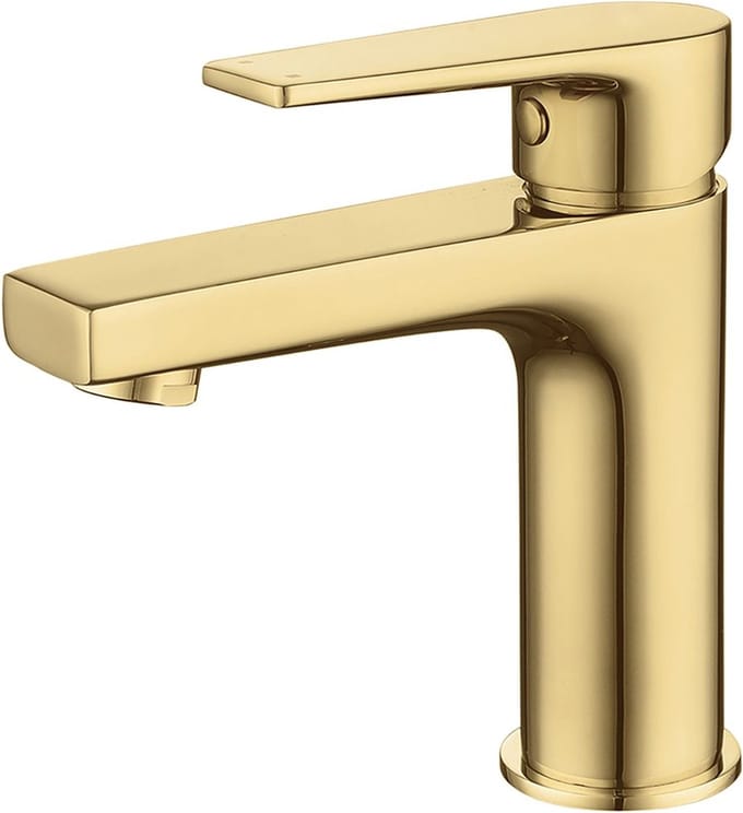 Wastafelkraan - Wastafelmengkraan - Versanix Sinpy - Opbouw - Rond - Goud