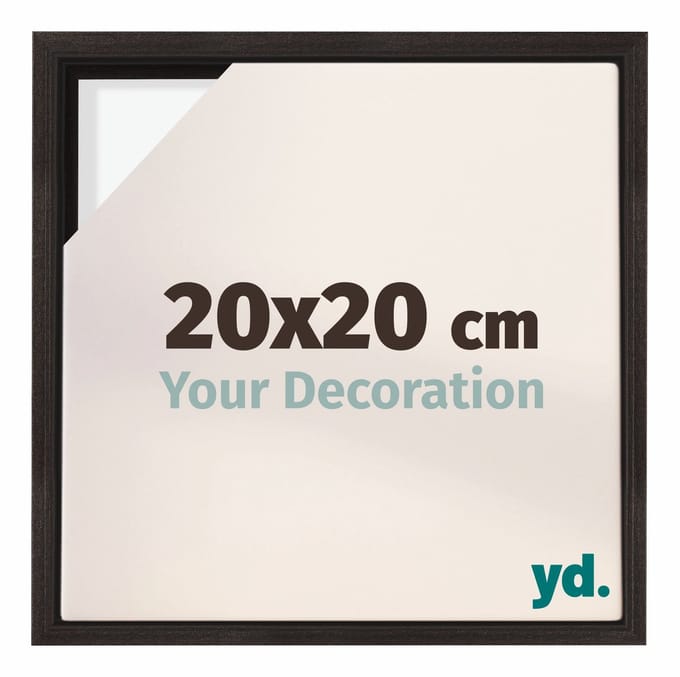 yd, Baklijst 20x20 cm Eiken Donker - Lijst voor Canvasdoek - MDF Lyon