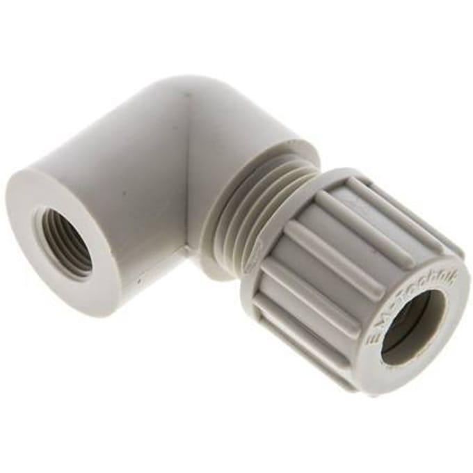 10x8mm & G1/8'' PP L-Vorm Knelfitting Binnendraad 10bar