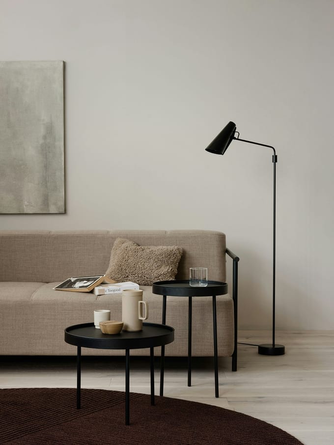 Northern Birdy swing Staande lamp - zwart mat