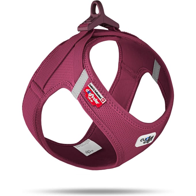 Curli Vest harnas Clasp Air-Mesh, robijnrode maat M: 43,4-49cm hond