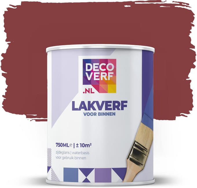 Decoverf lakverf donkerkoraal, 750ml