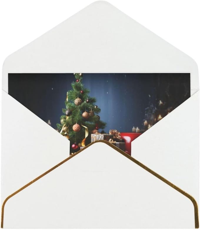 Wenskaarten Set - Kaarten met envelop - Elke gelegenheid - Parelmoer papier - 18 cm - Wit