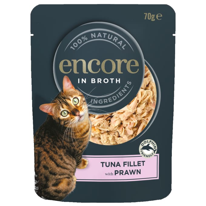Encore Cat Zakjes  - Tonijn met Garnalen 16 x 70 g