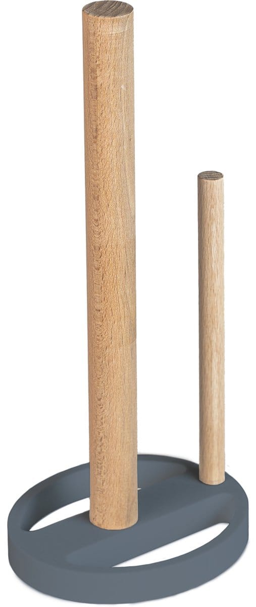 Home 3D® - Keukenrolhouder Grijs - 25cm staand - Duurzaam- Rollenhouder