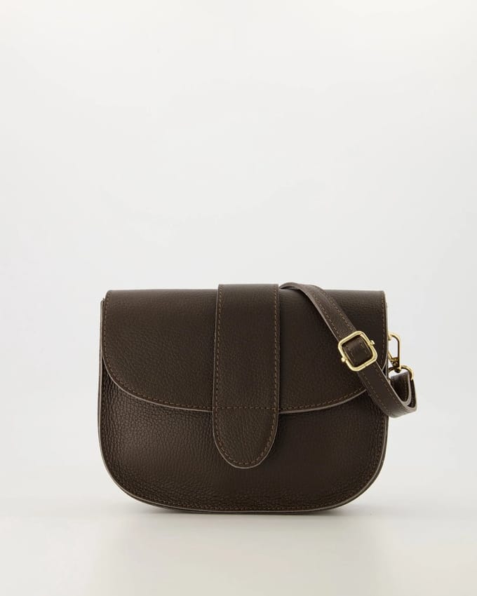 TAS - crossbody- bruin- leer