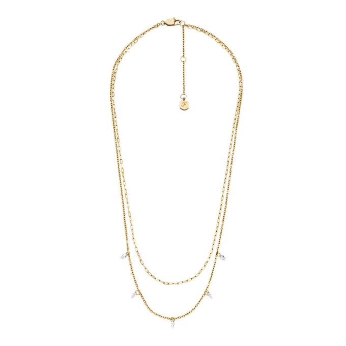 FOSSIL ELLIS Dames Collier - Goudkleurig