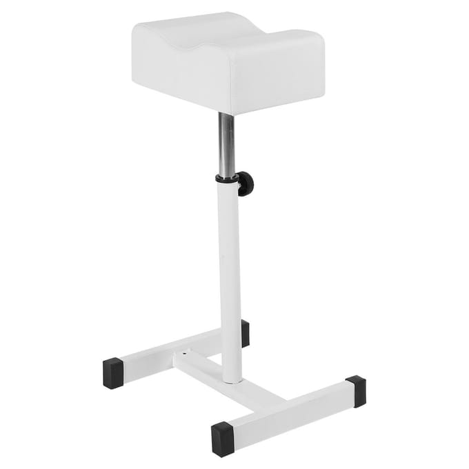 Chaise cosmétique réglable en hauteur, tabouret confortable avec coussin blanc white