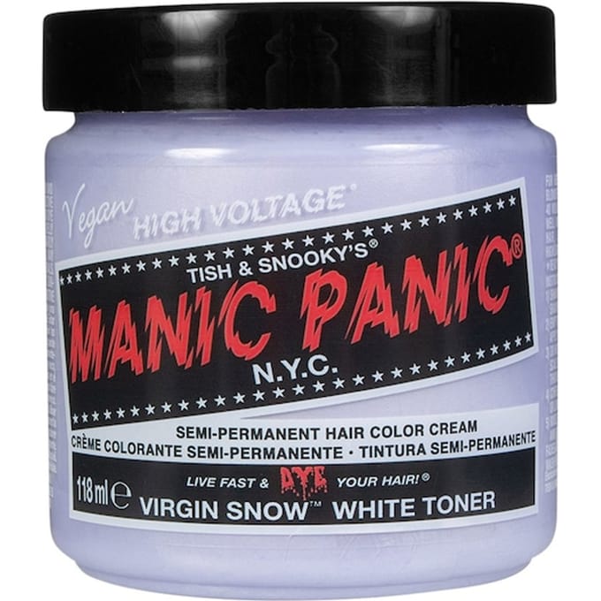 Manic Panic Semi-Permanent Hair Color Cream Virgin Snow Toner 118 ml