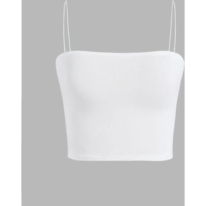 Vierkante Kraag Crop Top