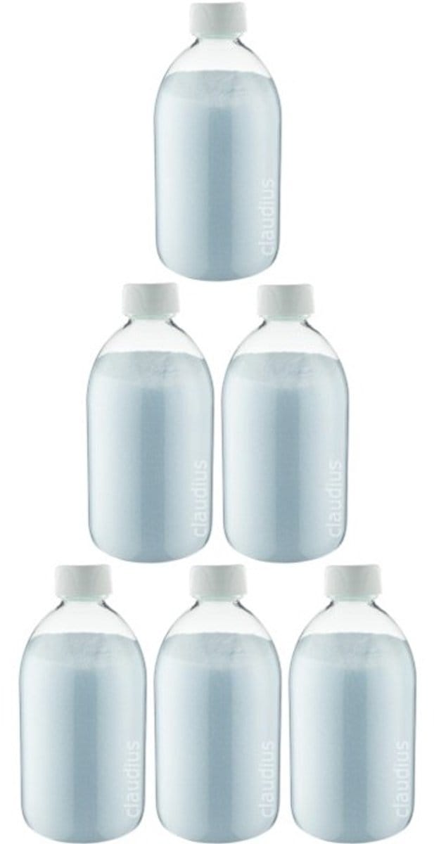Scrubzout Opium 650 gram - Fles met witte dop - set van 6 stuks - Hydraterende Lichaamsscrub