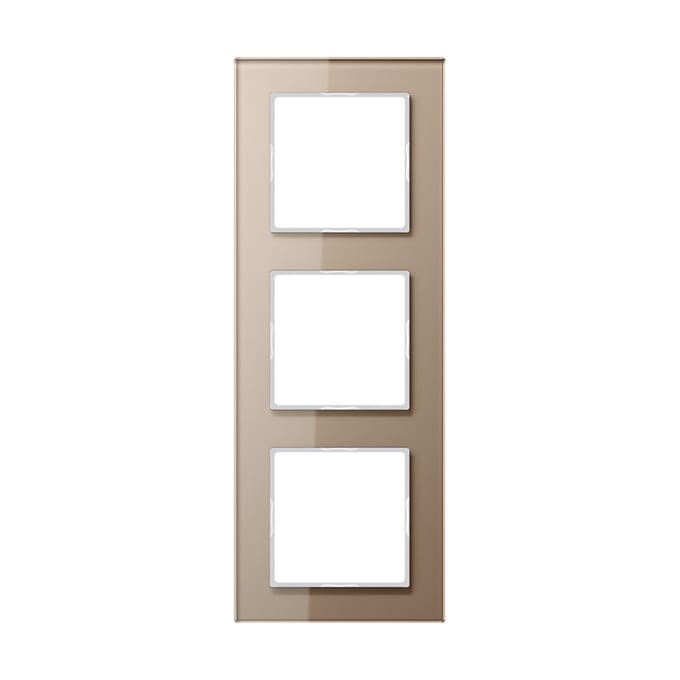 Jung Glasframe 3-voudig, A CREATION, champagne, verticale en horizontale montage AC 583 GL CH