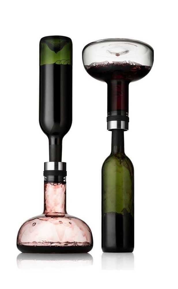 Audo - Wijn decanteerkaraf - 1 l - gerookt glas, messing - goud