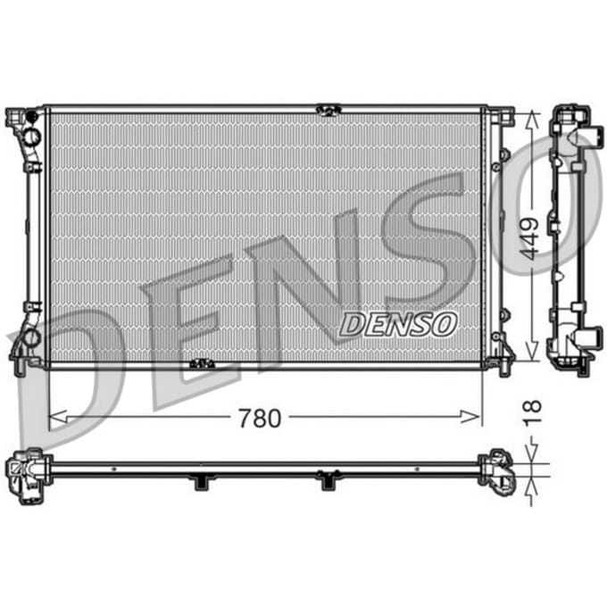 Radiator, motorkoeling DENSO DRM23097
