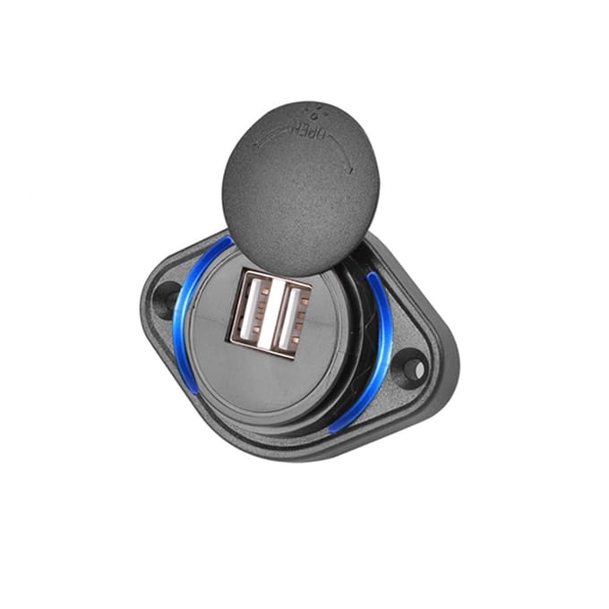 12-24V 3.1A Dual USB Autolader Adapter Waterdichte Power Charging Socket voor Auto Boot Motorfiets RV Camper Caravans
