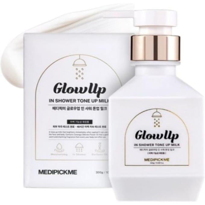 Medipickme Glowup In-shower Tone-up Whitening Melkcrème 300g white