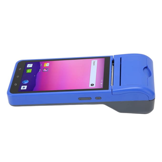 Draagbaar POS-apparaat 1280 X 720 HD-scherm Thermisch printen Autofocus Bonprinter US-stekker EU Plug blue