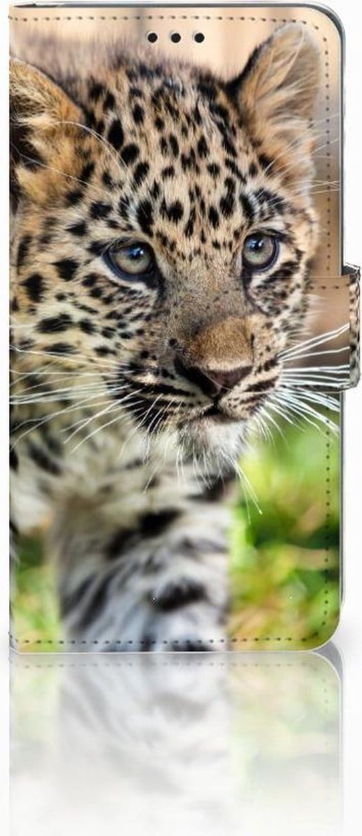 Samsung Galaxy S10 Telefoonhoesje met Pasjes Baby Luipaard