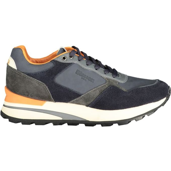 Blauer Blau Polyurethane Heren Sneakers
