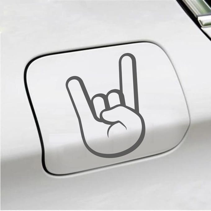 Bumpersticker - Rock N Roll - 12 X 9 - Antraciet